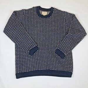 Vintage LL Bean Mens Wool Birdseye Crewneck Fisherman Sweater XL Tall Norway